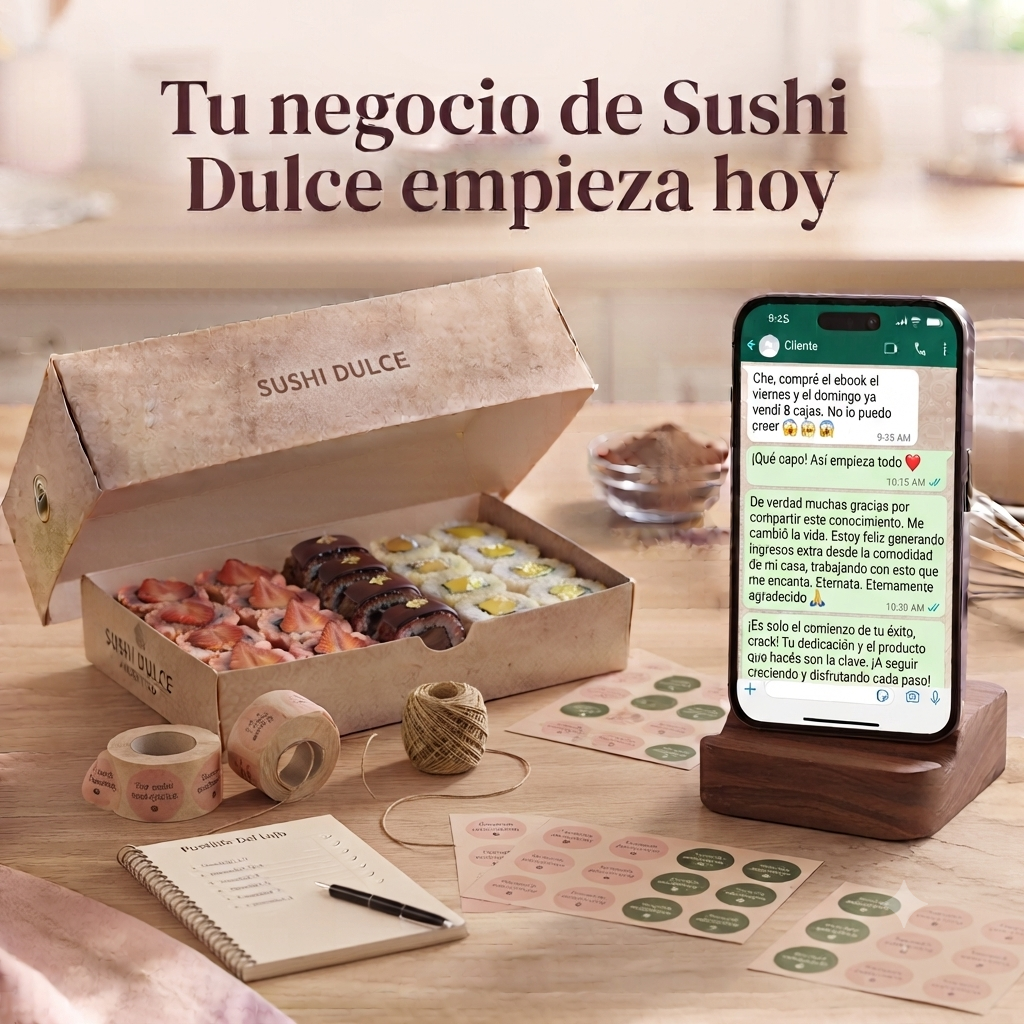 Sushi dulce que vende - Guia completa para emprender desde casa